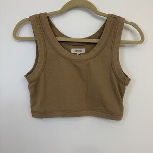 MADEWELL Waffle Crewneck Crop Tank Women’s Size Medium